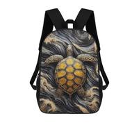 sinyumoney Gold X Turtle Sac À Dos Scolaire Imprimé En 3D Pour Garçons Et Filles, Sac À Dos Pour Ordinateur Portable Pour Enfants/étudiants/adultes 17inch
