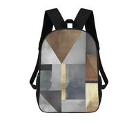 sinyumoney Golden Art 7 Sac À Dos Scolaire Enfant Tendance Et Décontracté, Sac À Dos Imprimé En 3D Pour Garçon, Grand Sac À Dos 17inch