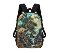 sinyumoney Golden Bonsai Sanctuary Sacs À Dos Pour Enfants, Cartables, Sacs À Dos Scolaires Imprimés En 3D, Sacs À Dos De Voyage Tendance Pour Enfants (primaire, Collège) 17inch
