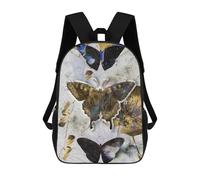 sinyumoney Golden Butterfly Effect Sac À Dos, Cartable Imprimé En 3D, Sac À Goûter, Sac À Dos De Voyage, Sac À Dos Entre Amis, Sac À Dos Scolaire Pour Filles Et Garçons 17inch