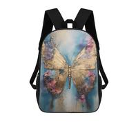 sinyumoney Golden Butterfly Sacs À Dos Imprimés En 3D Pour Enfants, Sacs D'école Tendance Pour Garçons, Sacs De Voyage, Sacs Scolaires Pour Élèves Du Primaire 17inch