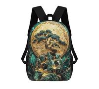 sinyumoney Golden Cascade Kintsugi Sac À Dos Scolaire Pour Enfants, Imprimé En 3D, Tendance Et Décontracté, Pour Garçons, Élèves Du Primaire Et Du Collège 17inch