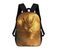 sinyumoney Golden Chinese Dragon Sac À Dos Scolaire Imprimé En 3D, Sac À Dos Décontracté Pour Enfants, Sac D'école Imprimé En 3D Pour Garçons, Primaire Et Collège 17inch