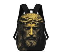 sinyumoney Golden Crown of Thorns Poster Sac À Dos Scolaire Pour Enfants, Sac À Dos De Voyage Décontracté, Grand Sac À Dos Pour Garçons Et Filles 17inch