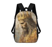 sinyumoney Golden Crown Religious Art Print Sacs À Dos, Sac À Dos Enfant, Sac D'école, Sac À Dos De Voyage Imprimé En 3D, Accessoire De Mode, Sac À Dos Imperméable Pour Enfants 17inch