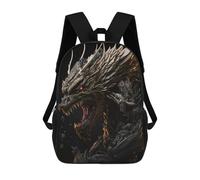 sinyumoney Golden Dragon Majesty Sac À Dos Scolaire Pour Enfants 17 Pouces, Sac À Dos Décontracté Pour Les Voyages, Grand Sac À Dos De Jour Pour Garçons Et Filles 17inch