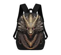 sinyumoney Golden Dragon Monarchy Sac À Dos Scolaire Pour Enfants, Imprimé En 3D, Tendance Et Décontracté, Pour Garçons, Élèves Du Primaire Et Du Collège 17inch