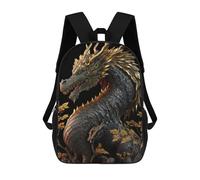 sinyumoney Golden Dragon Statue Sac À Dos Scolaire Imprimé En 3D, Sac À Dos Tendance Pour Enfants, Sac À Dos Pour Garçons, Élèves Du Collège 17inch