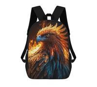 sinyumoney Golden Eagle in Flames Sac À Dos Imprimé En 3D, Sac D'école Décontracté Et Tendance Pour Enfants, Sac D'école Pour Garçons, Collégiens 17inch