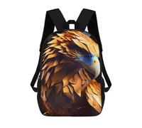 sinyumoney Golden Eagle Portrait-5 Sac À Dos Scolaire Pour Enfants, Imprimé En 3D, Sac À Dos Tendance Pour Garçons, Élèves Du Primaire Et Du Collège 17inch