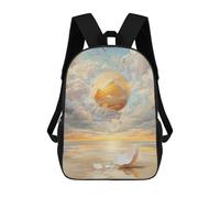 sinyumoney Golden Egg in Sky Sac À Dos Enfant, Sac D'école, Sac À Dos Imprimé 3D Avec Motif De Dessin Animé, Grande Capacité, Pour Garçons Et Filles 17inch
