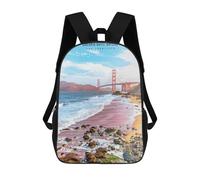 sinyumoney Golden Gate Bridge, San Francisco Sacs À Dos Pour Enfants, Cartables 3D Personnalisés Pour Garçons Et Filles, Grands Sacs À Dos Scolaires Décontractés 17inch