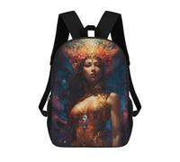 sinyumoney Golden Goddess with Floral Crown Sacs À Dos Pour Enfants, Cartables Imprimés En 3D, Sacs À Dos Pour Élèves Du Primaire Et Du Collège (garçons Et Filles) 17inch