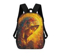 sinyumoney Golden Halo Portrait 17inch Sacs À Dos Scolaires Imprimés En 3D - Sacs À Dos Tendance Pour Garçons Du Primaire Et Du Collège