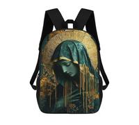 sinyumoney Golden Halo Virgin Statue 17inch Sacs À Dos Scolaires Imprimés En 3D - Sacs À Dos Tendance Pour Garçons Du Primaire Et Du Collège