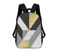 sinyumoney Golden Lines V Sacs À Dos Scolaires Pour Enfants, Sac D'école Imprimé En 3D Pour Garçons, Élèves Du Primaire Et Du Collège 17inch