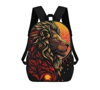 sinyumoney Golden Lion Majesty -3 Sac À Dos Scolaire Pour Enfants 17 Pouces, Sac À Dos Décontracté Pour Les Voyages, Grand Sac À Dos De Jour Pour Garçons Et Filles 17inch