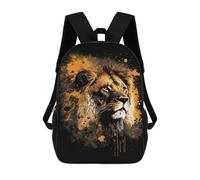 sinyumoney Golden Lion Majesty -4 Sacs À Dos Tendance Imprimés En 3D 17inch Sac D'école Décontracté Pour Enfants, Garçons, Élèves Du Primaire Et Du Collège