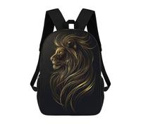 sinyumoney Golden Lion Majesty Sac À Dos Scolaire Pour Enfants, Imprimé En 3D, Sac À Dos Tendance Pour Garçons, Élèves Du Primaire Et Du Collège 17inch