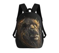 sinyumoney Golden Majesty Lion's Glory Sac À Dos Scolaire Pour Enfants, Imprimé En 3D, Tendance Et Décontracté, Pour Garçons, Élèves Du Primaire Et Du Collège 17inch