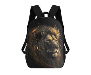 sinyumoney Golden Majesty Lion's Glory Sac À Dos Scolaire Pour Enfants, Imprimé En 3D, Tendance Et Décontracté, Pour Garçons, Élèves Du Primaire Et Du Collège 17inch