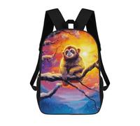 sinyumoney Golden Monkey in Winter Wonderland Sac À Dos Pour Garçons Et Adolescents, Sacs À Dos Pour Filles, Sacs À Dos Pour Tout-petits, Sacs À Livres Pour L'école Primaire Et Le Collège 17inch