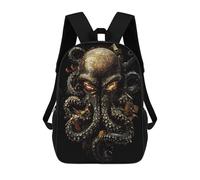 sinyumoney Golden Octopus Art Sac À Dos Scolaire Pour Filles Et Garçons, Grand Sac À Dos Léger Pour Enfants Et Étudiants 17inch