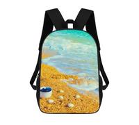 sinyumoney Golden Pebble Beach with Bowl Sac À Dos Scolaire Imprimé En 3D Pour Enfants, Sac À Dos De Voyage, Sac Tendance Et Décontracté Pour Écoliers 17inch