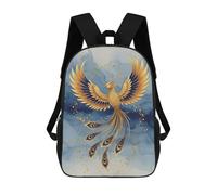 sinyumoney Golden Phoenix Rising Sacs À Dos Scolaires Pour Enfants, Sac D'école Imprimé En 3D Pour Garçons, Élèves Du Primaire Et Du Collège 17inch