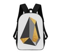 sinyumoney Golden Polygon Sacs À Dos Scolaires Pour Enfants, Sac D'école Imprimé En 3D Pour Garçons, Élèves Du Primaire Et Du Collège 17inch