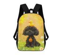 sinyumoney Golden Poodle with Rubber Duck Sac À Dos Imprimé En 3D, Sac D'école Décontracté Et Tendance Pour Enfants, Sac D'école Pour Garçons, Collégiens 17inch