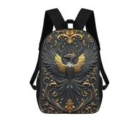 sinyumoney Golden Queen Phoenix Art Sac À Dos Enfant, Sac D'école, Sac À Dos Imprimé 3D Avec Motif De Dessin Animé, Grande Capacité, Pour Garçons Et Filles 17inch