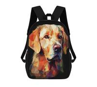 sinyumoney Golden Retriever Abstract Sacs À Dos Pour Enfants, Cartables, Sacs À Dos Scolaires Imprimés En 3D, Sacs À Dos De Voyage Tendance Pour Enfants (primaire, Collège) 17inch
