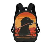 sinyumoney Golden Retriever at Sunset Sac À Dos Scolaire Imprimé En 3D, Sac À Dos Décontracté Pour Enfants, Sac D'école Imprimé En 3D Pour Garçons, Primaire Et Collège 17inch