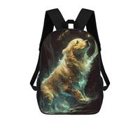 sinyumoney Golden Retriever Dog Magic Sacs À Dos Imprimés En 3D Pour Enfants, Sacs D'école Tendance Pour Garçons, Sacs De Voyage, Sacs Scolaires Pour Élèves Du Primaire 17inch