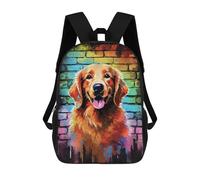 sinyumoney Golden Retriever Graffiti Sac À Dos Pour Garçons Et Adolescents, Sacs À Dos Pour Filles, Sacs À Dos Pour Tout-petits, Sacs À Livres Pour L'école Primaire Et Le Collège 17inch