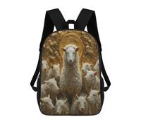 sinyumoney Golden Sheep Gathering Sac À Dos Scolaire Imperméable Pour Ordinateur Portable - Idéal Pour Les Voyages, Le Travail Et Le Quotidien 17inch