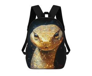 sinyumoney Golden Snake Portrait Animal Sac À Dos Pour Garçons Et Adolescents, Sacs À Dos Pour Filles, Sacs À Dos Pour Tout-petits, Sacs À Livres Pour L'école Primaire Et Le Collège 17inch
