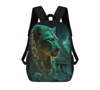 sinyumoney Golden Sphinx And Pyramid Night Scene Sac À Dos Enfant, Cartable, Sac D'école, Motif Dessin Animé 3D, Sac Pour Ordinateur Portable, Pour Garçons Et Filles 17inch