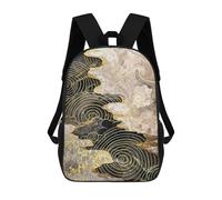 sinyumoney Golden Spiral Harmony Sacs À Dos Imprimés En 3D Pour Enfants 17inch Sacs À Dos Tendance Et Décontractés Pour La Journée, Sacs De Voyage, Sacs À Dos D'extérieur Pour Garçons Et Filles
