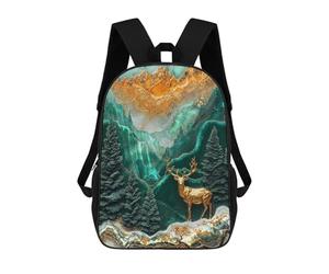 sinyumoney Golden Stag Monarchs Realm Sacs À Dos Scolaires Pour Enfants, Sac D'école Imprimé En 3D Pour Garçons, Élèves Du Primaire Et Du Collège 17inch