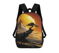 sinyumoney Golden Sunset Mountain Landscape Sacs À Dos 17 Pouces Pour Enfants, Sacs D'école Imprimés En 3D Pour Élèves Du Primaire Et Du Collège, Garçons Et Filles