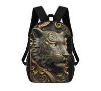 sinyumoney Golden Tiger Portrait-13 Sac À Dos Imprimé Pour Enfants, Sac D'école, Sac De Voyage Pour Adultes Et Enfants 17inch