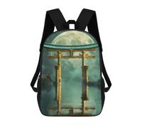 sinyumoney Golden Torii Gate Under Moon Sacs À Dos Pour Enfants, Sac D'école Imprimé En 3D, Cartable Pour Enfants, Sac De Voyage, Sac À Dos Garçon Fille, Sac D'école Pour Enfants 17inch