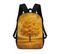 sinyumoney Golden Tree in Field Sac À Dos Enfant, Cartable, Sacs À Dos Scolaires Imprimés En 3D Pour Élèves Du Primaire Et Du Collège, Cadeau D'anniversaire Pour Adolescents 17inch