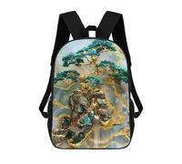 sinyumoney Golden Tree of Harmony Art Sac À Dos Avec Poche, Sacs À Dos Imprimés En 3D, Sacs De Voyage, Sacs À Livres, Sacs D'école Pour Enfants 17inch
