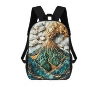 sinyumoney Golden Veins of The Earth Art Sac À Dos Scolaire Enfant Tendance Et Décontracté, Sac À Dos Imprimé En 3D Pour Garçon, Grand Sac À Dos 17inch