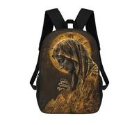 sinyumoney Golden Virgin Mary Statue-1 Sac À Dos Scolaire Pour Enfants, Imprimé En 3D, Pour Garçons, Élèves Du Primaire Et Du Collège 17inch