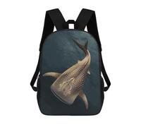 sinyumoney Golden Whale Gold Sac À Dos, Cartable Imprimé En 3D, Sac À Goûter, Sac À Dos De Voyage, Sac À Dos Entre Amis, Sac À Dos Scolaire Pour Filles Et Garçons 17inch