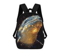 sinyumoney Golden Whale in Space Sacs À Dos Pour Enfants, Sac À Dos Scolaire, Sac À Dos Imprimé En 3D Pour Enfants, Sac À Dos De Voyage, Sac À Livres, Sac D'école Pour Enfants 17inch